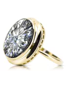 Ring Zirkon 14 Karat Gelbgold Vintage Stil vrc285y